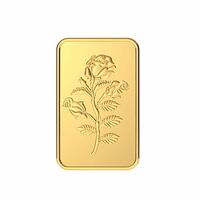 Malabar 24k (999) Rose 1 gm Gold Bar @ 6137 [Effectively]