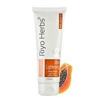 Riyo Herbs Skin Lightening Facewash | Moringa and Papaya Extracts | Skin Tone & Dark Spots | Deep Cleansing for All Skin Types - 100ml