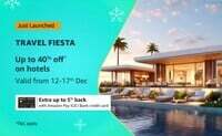TRAVEL FIESTA Up to 40% off* on hotels [12-17th Dec] Extra up to 5% back with Amazon Pay ICICI Bank credit card