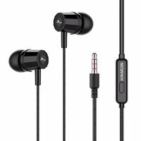 Kratos Thump Wired Earphones, Powerful Bass, HD Sound Quality Earphones, Tangle Free Cable-Black
