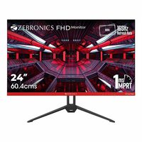 ZEBRONICS 24 inch 165Hz Gaming Monitor with FHD 1080p, IPS Panel, 1ms MPRT, HDR10, Free sync Support, HDMI, DP, 250 Nits max, 16.7M Colors, Built-in Speakers and Ultra Slim Bezel Less Design ZEB-S24A