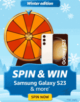 Get Rs.10/20 By Playing Amazon winter edition spin and win 