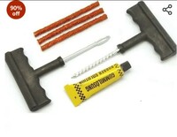  Auto Addict 6 Pieces Car and Bike Auto Tubeless Tire Tyre Puncture Repair Tool Kit Safety 3 Strip for All Bikes Cars 