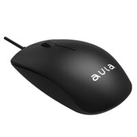 AULA AM100 Mouse with Adjustable 1200 DPI, 3 Keys| High Precision Optical Mouse with Ergonomic Design for Desktop, Laptop and PC (Black) [Apply 50% off Coupon]