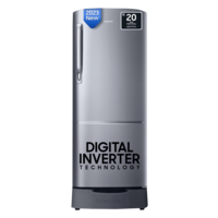 SAMSUNG 223 Litres 3 Star Direct Cool Single Door Refrigerator with Base Drawer (RR24C2823S8/NL, Elegant Inox)