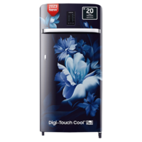 Lowest - SAMSUNG 189 Litres 4 Star Direct Cool Single Door Refrigerator (RR21C2E24UZ/HL, Midnight Blossom Blue)