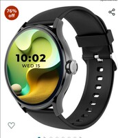 beatXP Flare Pro 1.39” HD Display Bluetooth Calling Smart Watch, 100+ Sports Modes, Heart Rate Monitoring, SpO2, AI Voice Assistant, IP68 - Black 