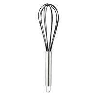 Frenchware Whisk for Kitchen - Silicone Set for Cooking, Baking & Mixing - Seamless Design, Heat-Resistant -40°C to 230°C, Food-Grade & BPA-Free, Dishwasher Safe (Black)