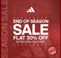 Adidas End of Season Sale: Flat 30% discount 