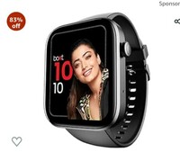  boAt Wave Call 2 Smart Watch with 1.83" HD Display, Advanced BT Calling, DIY Watch Face Studio, Coins, 700+Active Modes, Live Cricket Scores, HR&SPO2 and Sleep Monitoring(Active Black) 