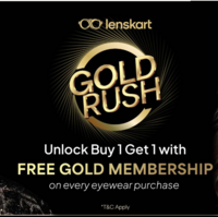 Lenskart Gold Rush: Buy 1 Get 1 Free + Free Gold Membership