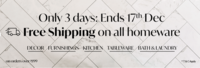 Grab - Homecentre Only 3 days Free Shipping on all homeware 