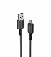 ANKER USB to Type C 3ft Braided Black PD Cable, Super Fast Charging (50% Charge in 30 mins)