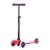 HAPPY BEAR 3 Wheel Kick & Smart Scooter for Boys and Girls with Height Adjustable Handle & with PU Wheels & Brake| Skate Scooter for Kids| Pink