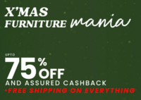 Pepperfry Xmas Furniture Mania - Upto 75% OFF And Assured Cashback + Free Shipping