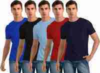 FTX Solid Men Round Neck Blue, Black, Light Blue, Red, Navy Blue T-Shirt