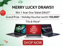 Acer The Very Merry Sale - Win 1 Acer Tablet Daily II Grand Prize Holiday Vouchers Worth Rs.50000