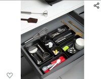 Dhananjay Interlocking Drawer Organizer Set of 8, Divider/Separator White Plastic Trays for Flatware, Cutlery & Desk Storage for Household, Kitchen & Office (Mr Organiser (Pack of 8)) 