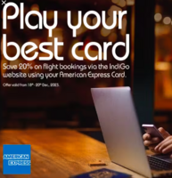 20% off on domestic and intl flights at indigo - max discount 2024 and min trans. 5000