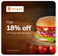Fave - Swiggy food discount coupon @18%off (limited time)