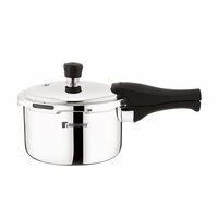 Bergner Trimax Stainless Steel Outer-Lid Pressure Cooker, Capacity 1.5 Litres, Durable Triply Construction, Easy and Secure Locking, Silicone Gasket for Enhanced Seal, Induction and Gas Ready, Silver
