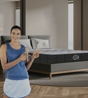 Centuary Mattresses Sleepables Ortho Pocketed Zero Partner Disturbance Plush Quilted 8 inch Double Pocket Spring Mattress on Flipkart