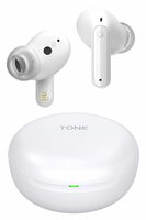 LG Tone Free Fp5W, Active Noise Cancellation, Swift Pairing, Medical Grade Ear Gels Tone Free App Bluetooth Truly Wireless in Ear Earbuds with Mic (White)