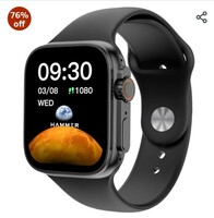 HAMMER Pulse X 1.83" Display Smart Watch with Bluetooth Calling, Voice Assistant & 60+ Sports Modes, SpO2, Heart Rate Tracking (Black) 