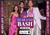 Myntra Year End Bash (Dec 20-24) -  Up to 80% Off +10% Discount On Federal Bank Cards