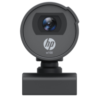 HP w100 Webcam For Desktop (480p Resolution, 1W4W4AA, Black)