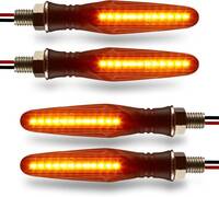 Autofledge Front, Rear, Side LED Indicator Light for Universal For Bike Universal For Bike (Yellow)