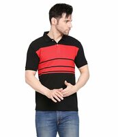 Scott International Men's Rich Cotton Regular Fit Striper Polo T-Shirt  [46% Coupon]