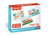 Fisher-Price Fisher Price Amazing Animals Puzzles for Kids - 60 Pieces 3 in 1 Jigsaw Puzzle
