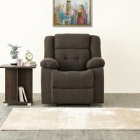 Home Centre Zurich Next Fabric 1-Seater Recliner - Brown