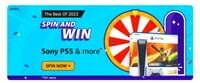 the best of 2023 Spin and Win Sony PS5 and get assured 10/20 