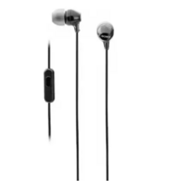 Sony MDR-EX14AP Wired Earphone with Mic, Secure-fitting silicone earbuds with 1 Year warranty(Black) 