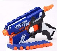 GRAPHENE Blaze Storm Manual Soft Bullet Shooting Gun Toy,Pull-Back Trigger Firing Action