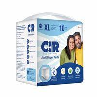 CIR Adult Diaper Pants Style | Adult Diaper Extra Large (XL)|Waist (100-150cm I 40"-59") |10 hr Absorption-Protection | Unisex with Wetness Indicator | Odour Control | Goodness of Aloe Vera | 10 Units