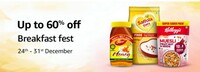 Amazon Breakfast Fest - Upto 60% Off on Flakes, Oats & More (24 - 31st December)