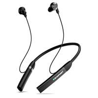 Blaupunkt Newly Launched BE100 Xtreme Ultra-Long Playtime Wireless Bluetooth Neckband I Real Time Monitoring I Turbo Volt Charging with Magnetic Eartips (Black)