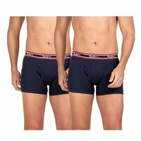 Pepe Jeans Innerwear Men's Solid Cotton Antibacterial Trunks (Pack of 2)