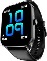 Noise Qube 2 1.96" display with Bluetooth Calling, Built-in Games, AI Voice Assistant Smartwatch  (Black Strap, Regular)