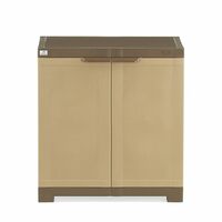 Nilkamal Freedom Mini 09 (FMSC09) Plastic Shoe Cabinet (Small, Sandy & Dark Brown)