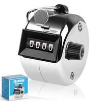 SDARMING Tally Counter, 4-Digit Clicker Counter, Metal Hand Tally Counters Clicker Pitch Counter for Counting, Knitting, Coaching, Golf, Lap, Fishing