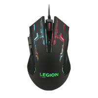 Lenovo Legion M200 Wired Optical Gaming Mouse (2400 DPI (Adjustable), Ambidextrous Design, Black)