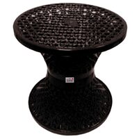 Fun Homes Mesh Design Both Sided Plastic Sitting Stool for Indoor & Outdoor in Damroo Style