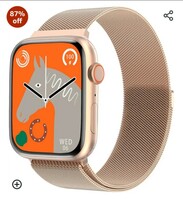 Fire-Boltt Newly Launched Vogue Large 2.05" Display Smart Watch, Always On Display, Wireless Charging, App Based GPS with Bluetooth Calling & 500+ Watch Faces (Steel Rose Gold) 