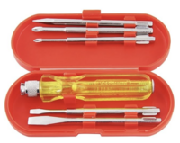 Spartan BS-01 5-Pieces Screwdriver Kit/Screwdriver Set For Home Use/For Multipurpose Application (S-6, Yellow)