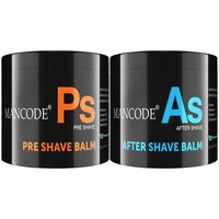 Mancode Pre - Post Shaving Kit for Men Pre Shave Balm 100 gm & After Shave Balm 100 gm 