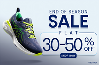 Asics End Of Season-Flat 30-50% Off 